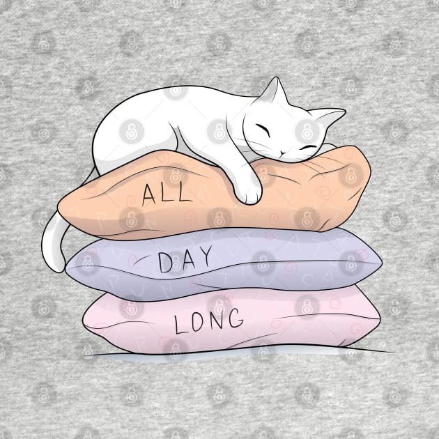 My Kitty Sleeps All Day Long by runcatrun